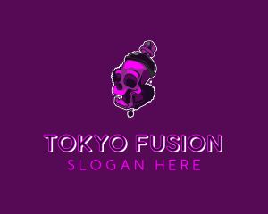 Purple Skull Spray Paint logo design