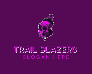 Purple Skull Spray Paint logo design