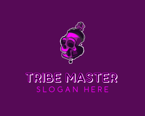 Purple Skull Spray Paint logo design