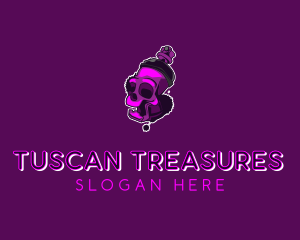 Purple Skull Spray Paint logo design