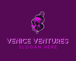 Purple Skull Spray Paint logo design