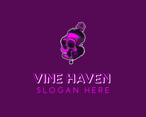 Purple Skull Spray Paint logo design