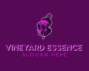 Purple Skull Spray Paint logo design