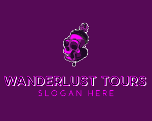 Purple Skull Spray Paint logo design