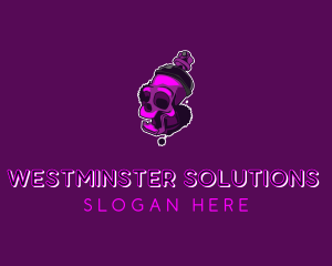 Purple Skull Spray Paint logo design