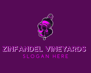 Purple Skull Spray Paint logo design