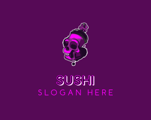 Purple Skull Spray Paint logo design