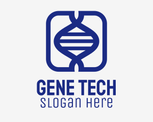 Genetics - Blue Dna Gene logo design