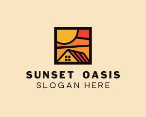 Sunset Roof Repair logo design