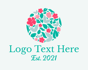 Horticulture - Tropical Floral Pattern logo design