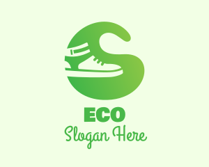 Green Footwear Sneakers Logo