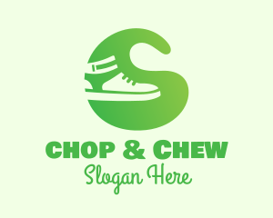 Green Footwear Sneakers Logo