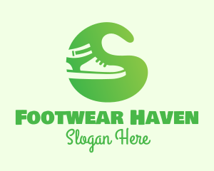Green Footwear Sneakers logo design