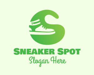 Green Footwear Sneakers logo design