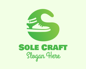 Shoemaking - Green Footwear Sneakers logo design