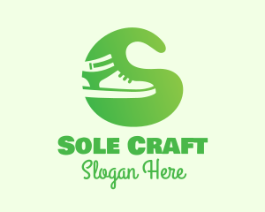 Shoemaker - Green Footwear Sneakers logo design