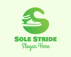 Sneaker - Green Footwear Sneakers logo design