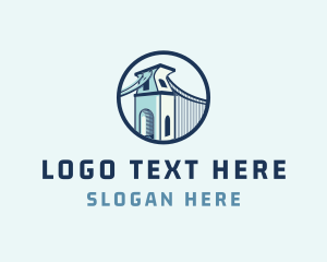 Pathway - Blue Cable Bridge logo design