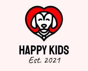 Happy Dog Heart  logo design