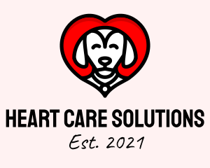 Happy Dog Heart  logo design