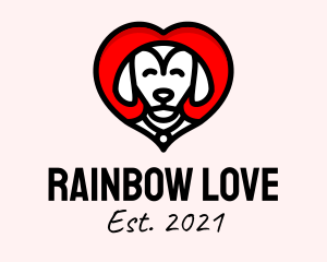 Happy Dog Heart  logo design