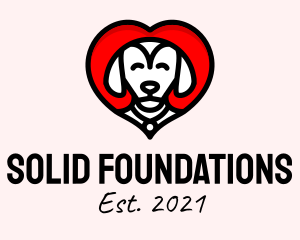 Animal Sanctuary - Happy Dog Heart logo design