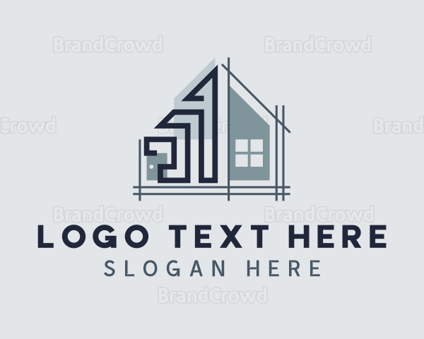 House Structure Contractor Logo