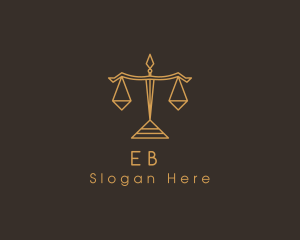 Modern Legal Justice Scale Logo