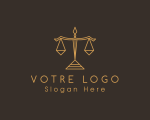 Modern Legal Justice Scale Logo