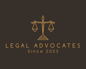 Modern Legal Justice Scale logo design