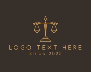 Court House - Modern Legal Justice Scale logo design