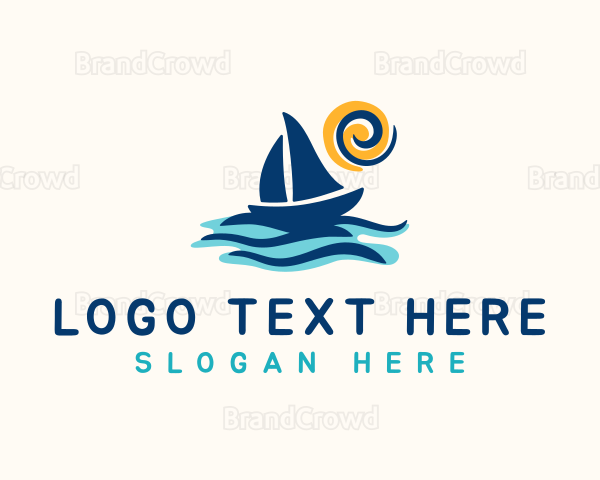 Sailboat Summer Trip Logo