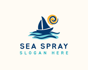 Sailboat Summer Trip logo design