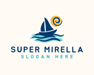 Sea - Sailboat Summer Trip logo design
