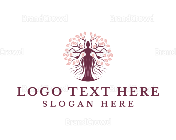 Woman Tree Garden Logo