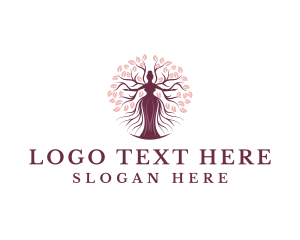 Female - Woman Tree Garden logo design