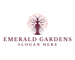 Woman Tree Garden logo design