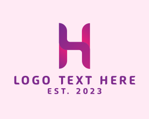 Music Studio - Music Streaming Letter H logo design