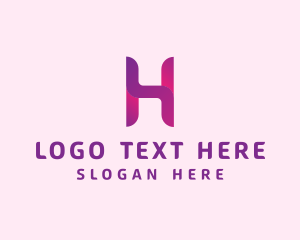 Initial - Music Streaming Letter H logo design