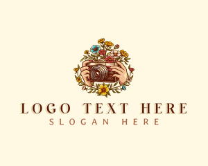 Footage - Floral Camera Photography logo design