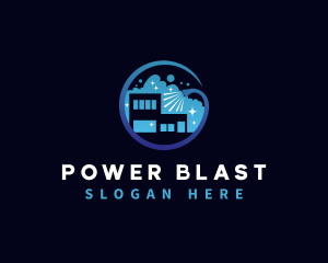 Power Wash Cleaning Maintenance logo design