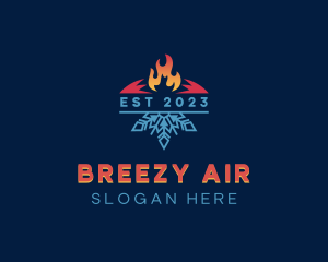 Air Conditioning Ice Fire logo design