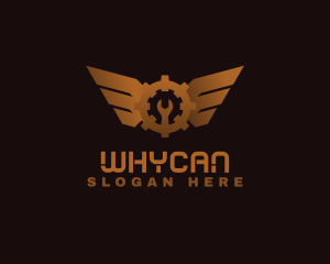 Factory - Gear Wing Mechanic logo design