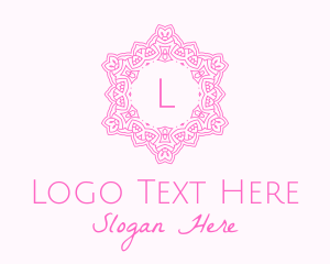 Cherry Blossom - Pink Botanical Letter logo design