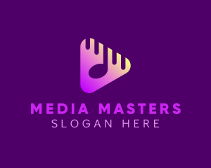 Media - Music Media Player logo design
