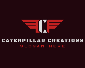 Aviation Wings Letter CF logo design