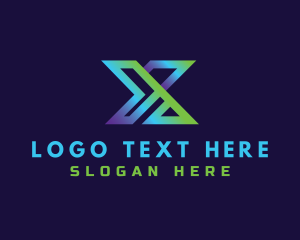 Technology IT Letter X Logo