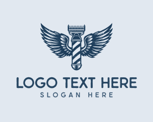 Barbershop - Barbershop Clipper Wings logo design
