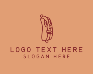 Comic - Red Hotdog Sandwich logo design