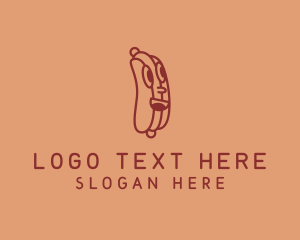Drawing - Red Hotdog Sandwich logo design